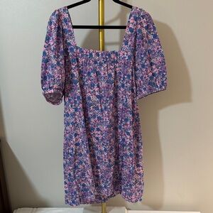 Vineyard Vines Floral Square Neck Dress